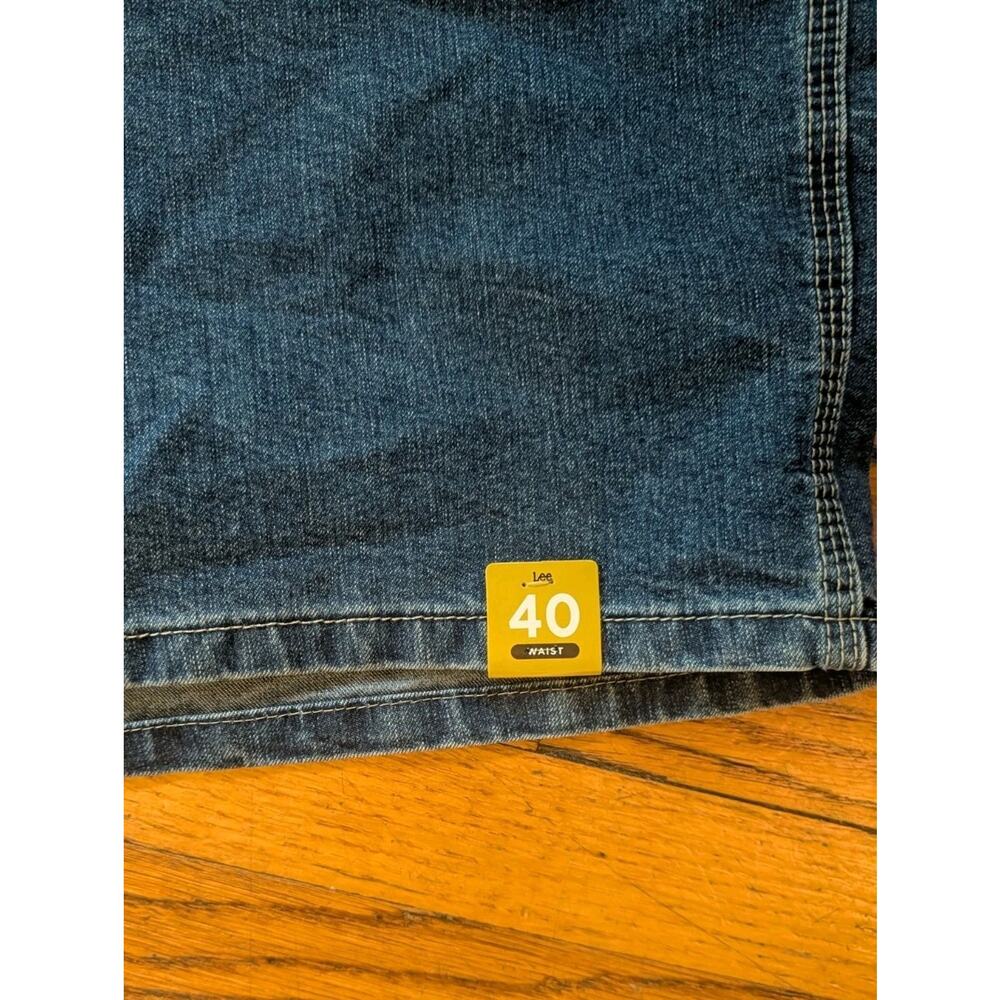 Lee Mens Big & Tall 40 Carpenter Shorts Loose Fit Original Stone Utility Denim - Picture 5 of 8